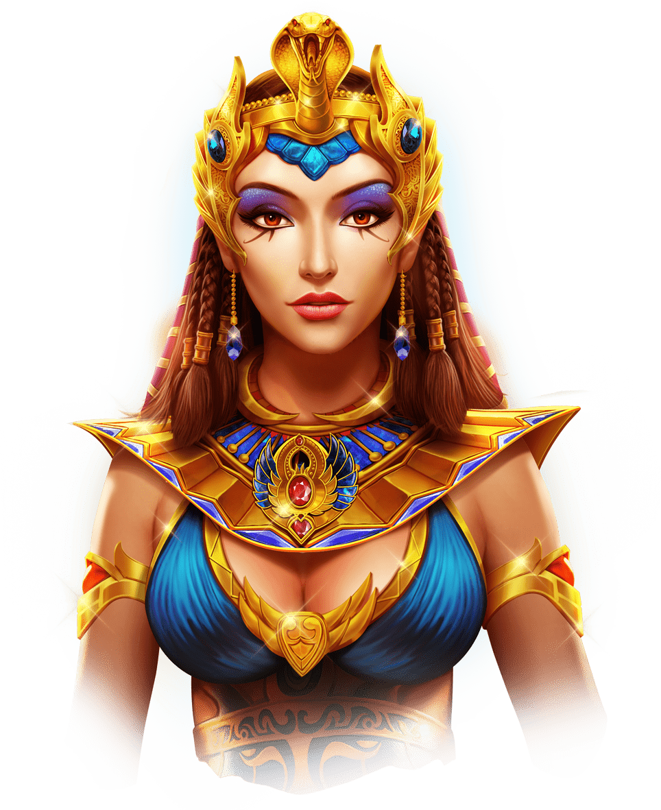 Majestic warrior queen in golden armour with intricate details and powerful aura